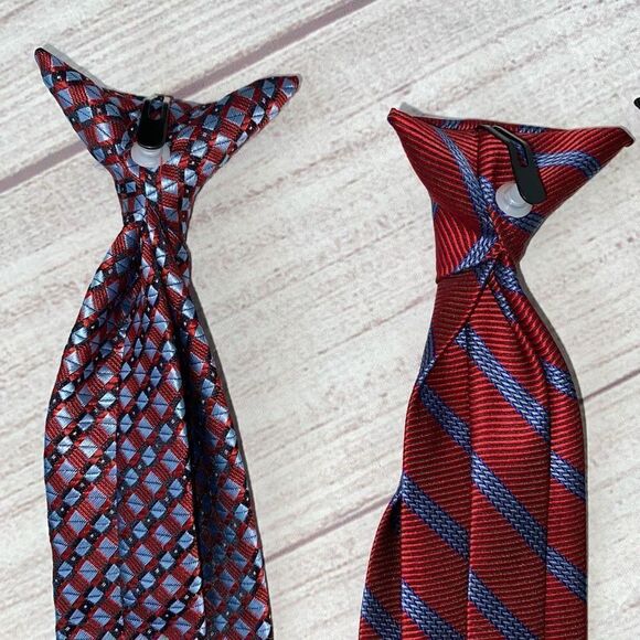 JCPenny and George bundle of 4 clip on little boys neckties - Picture 2 of 8